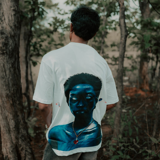 PINTEREST ART unisex oversized T-shirt ,WHITE